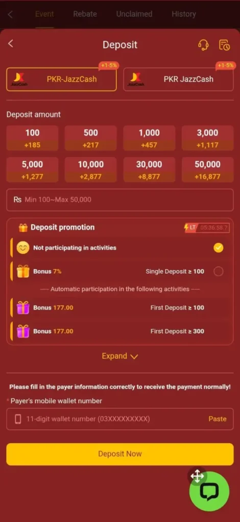 How to connect JazzCash and EasyPaisa wallets in 177 Slot Game download Pakistan APK